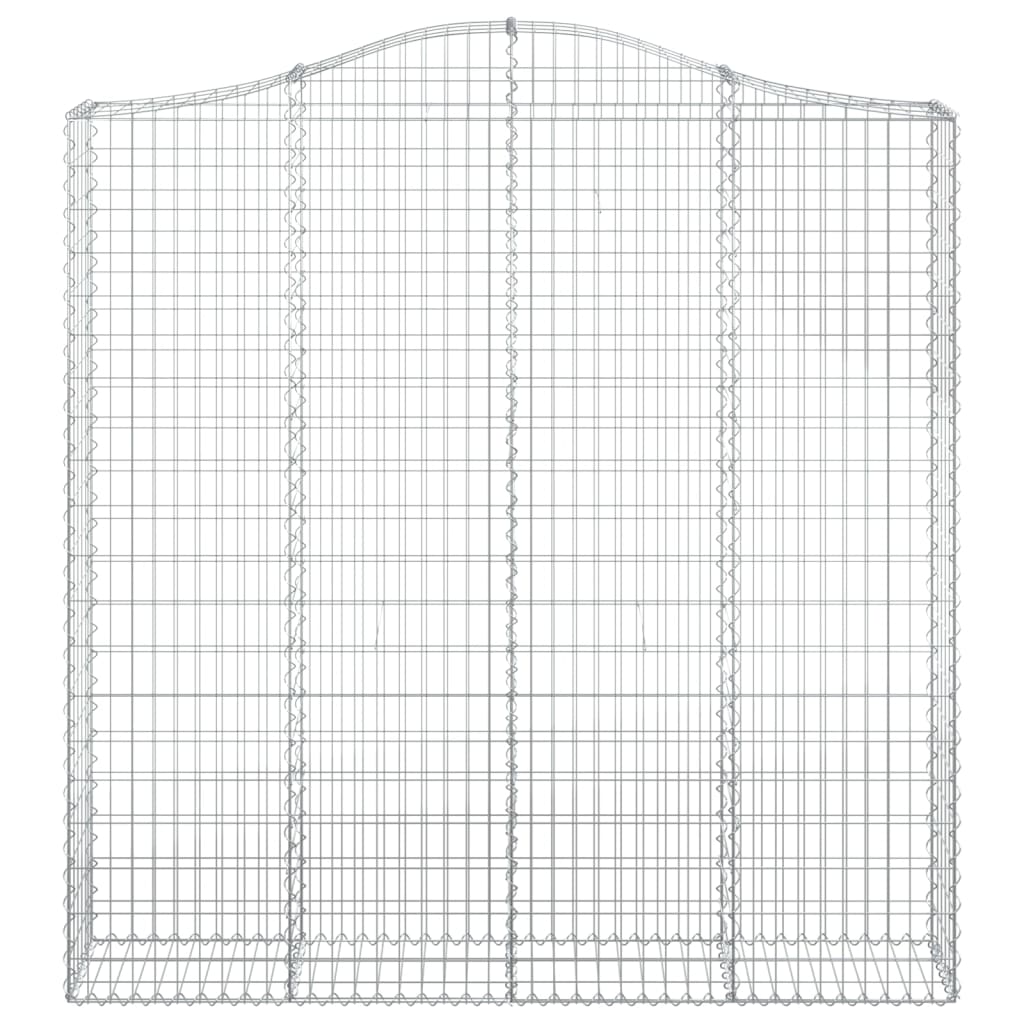 vidaXL 6 db íves horganyzott vas gabion kosár 200x30x200/220 cm