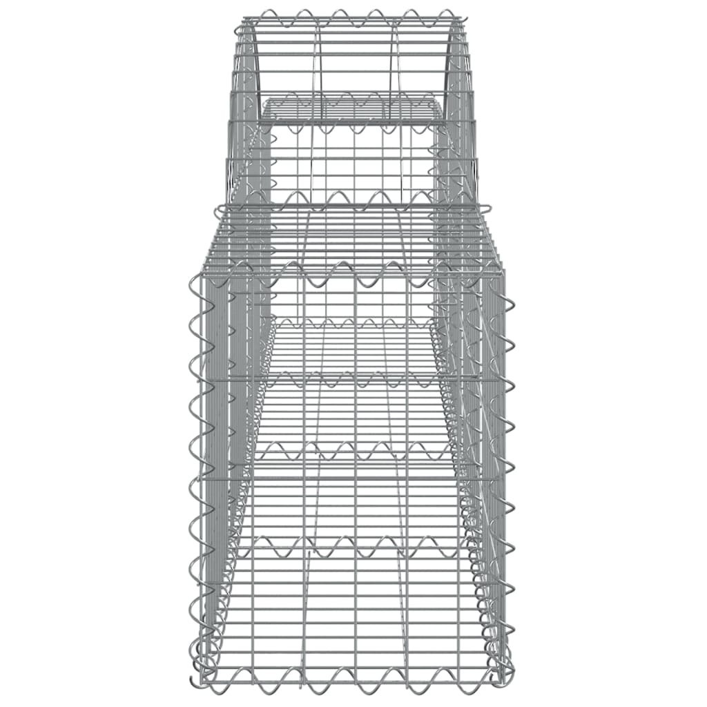 vidaXL 25 db íves horganyzott vas gabion kosár 200x30x40/60 cm