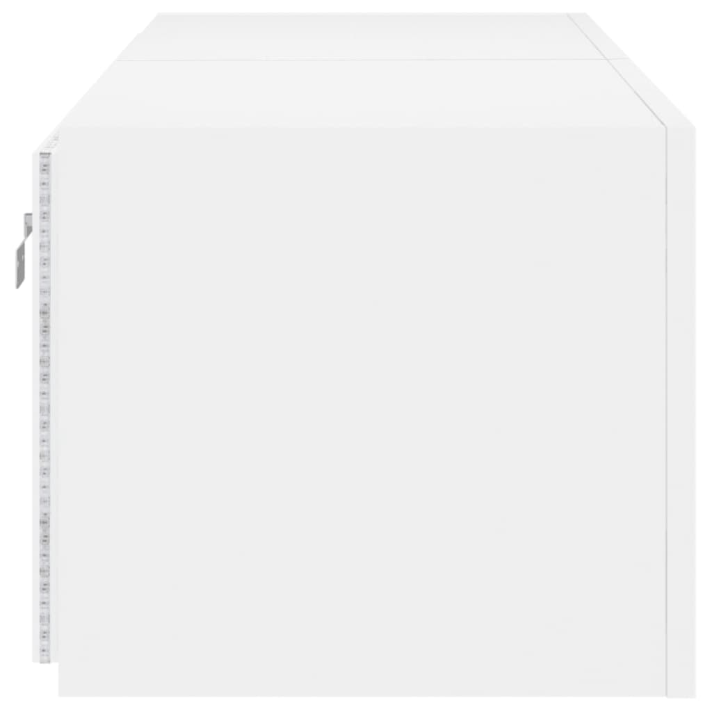 vidaXL 2 db fehér falra szerelhető TV-szekrény LED-ekkel 60x35x31 cm