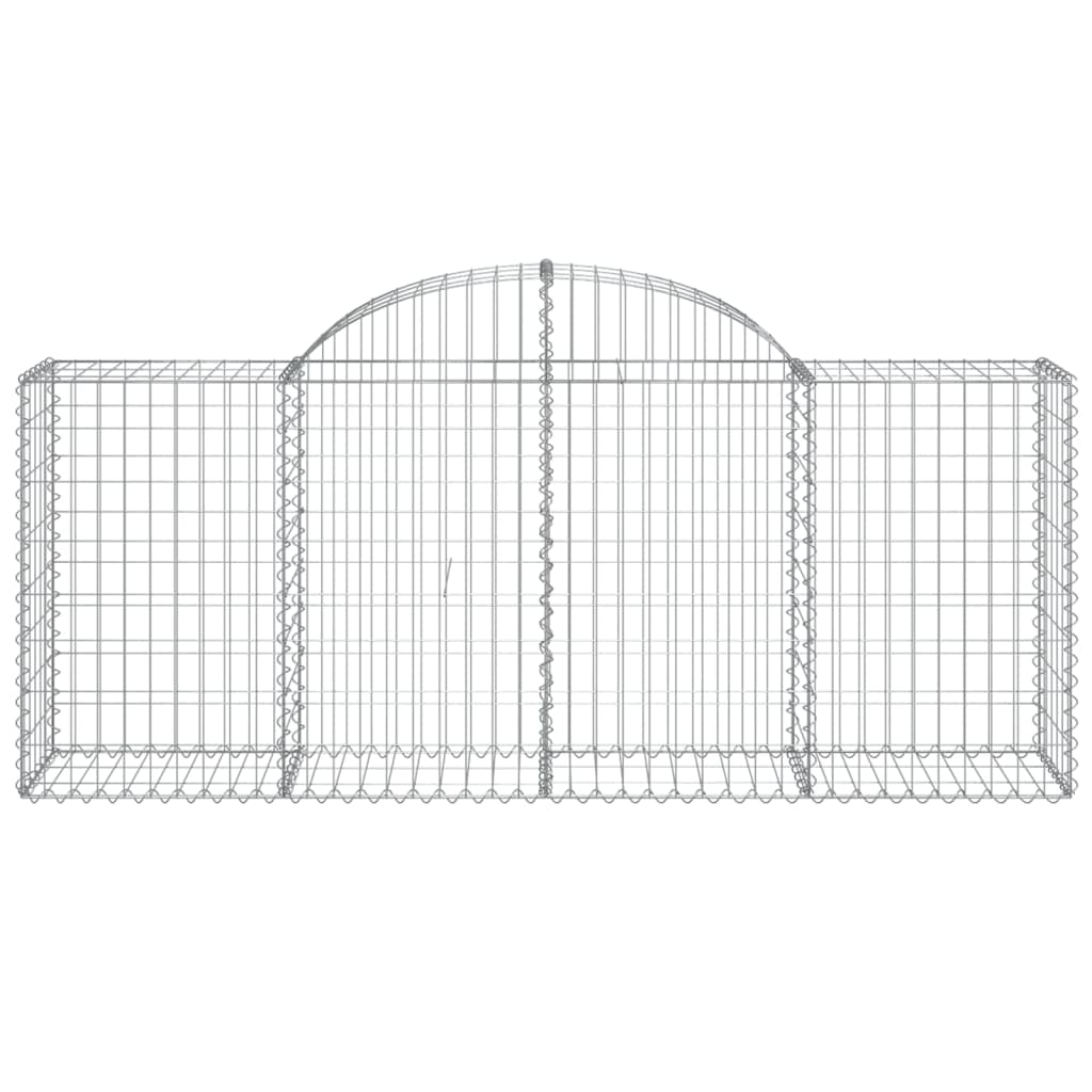 vidaXL 10 db íves horganyzott vas gabion kosár 200x50x80/100 cm