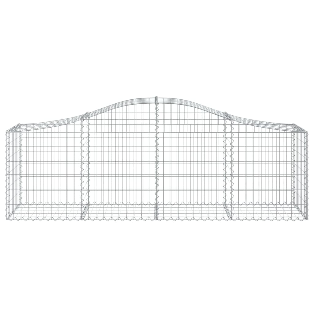 vidaXL 14 db íves horganyzott vas gabion kosár 200x50x60/80 cm