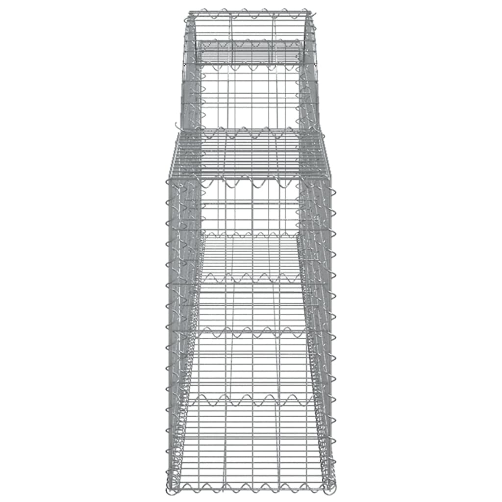 vidaXL 9 db íves horganyzott vas gabion kosár 300x30x60/80 cm