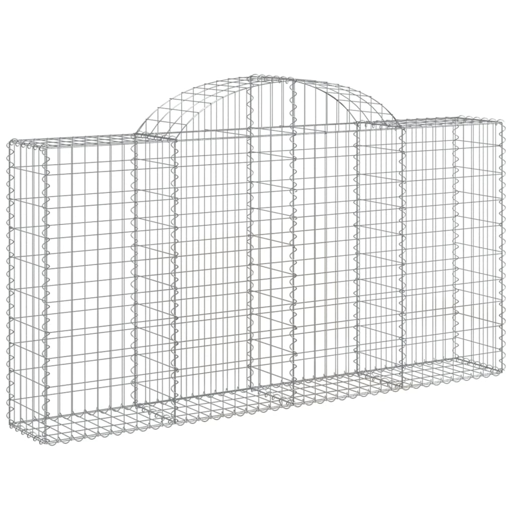 vidaXL 30 db íves horganyzott vas gabion kosár 200x30x100/120 cm