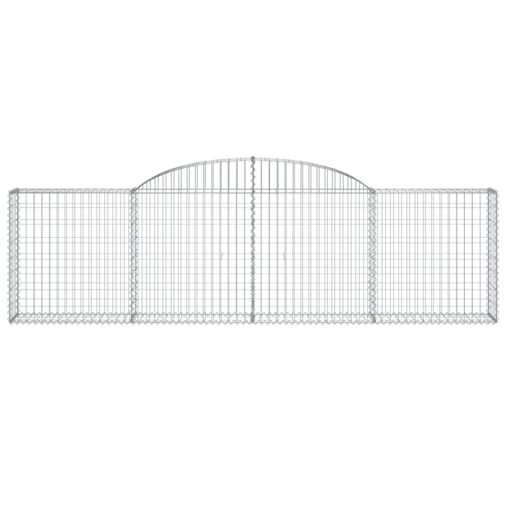 vidaXL 9 db íves horganyzott vas gabion kosár 300x30x80/100 cm