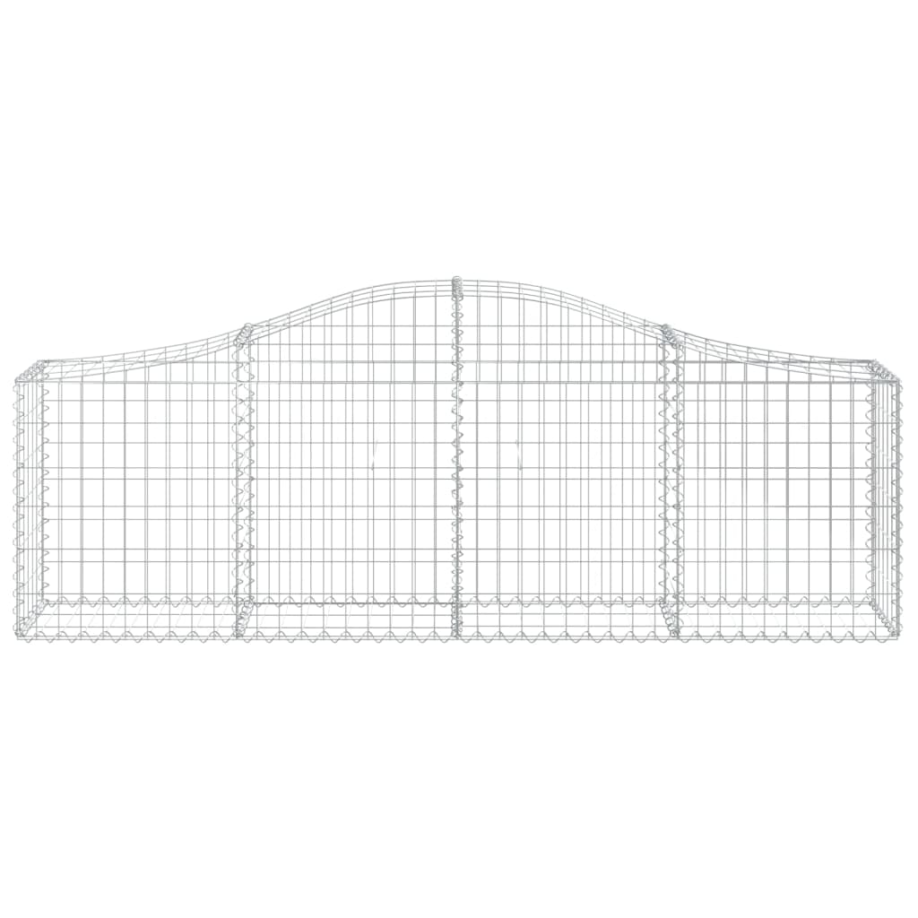 vidaXL 9 db íves horganyzott vas gabion kosár 200x30x60/80 cm