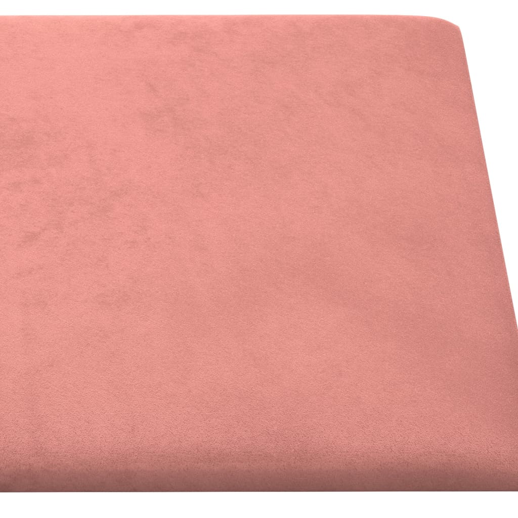 vidaXL 12 db rózsaszín bársony fali panel 30 x 30 cm 1,08 m²