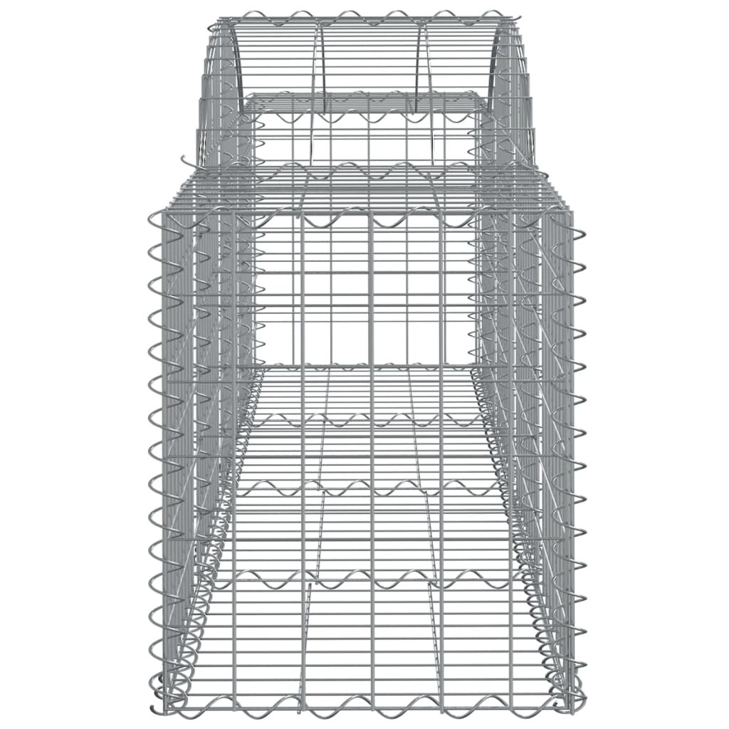 vidaXL 9 db íves horganyzott vas gabion kosár 200x50x60/80 cm