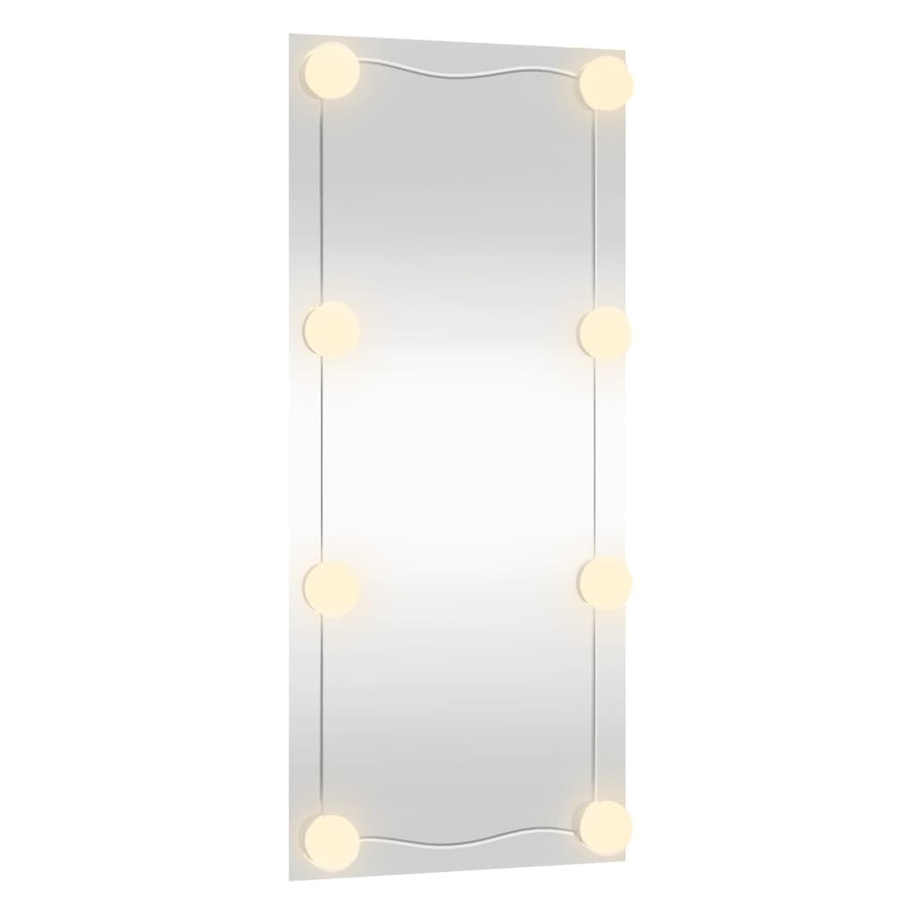 vidaXL téglalap alakú üveg falitükör LED fényekkel 40 x 80 cm
