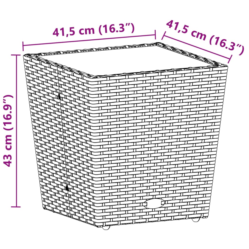 vidaXL 3 részes bézs polyrattan/üveg bisztrógarnitúra párnával