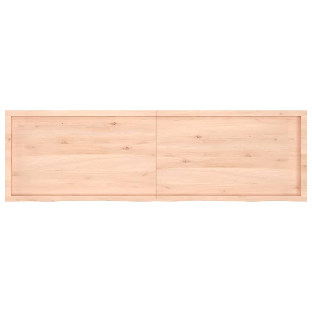 vidaXL kezeletlen tömör fa fürdőszobai pult 200x60x(2-6) cm