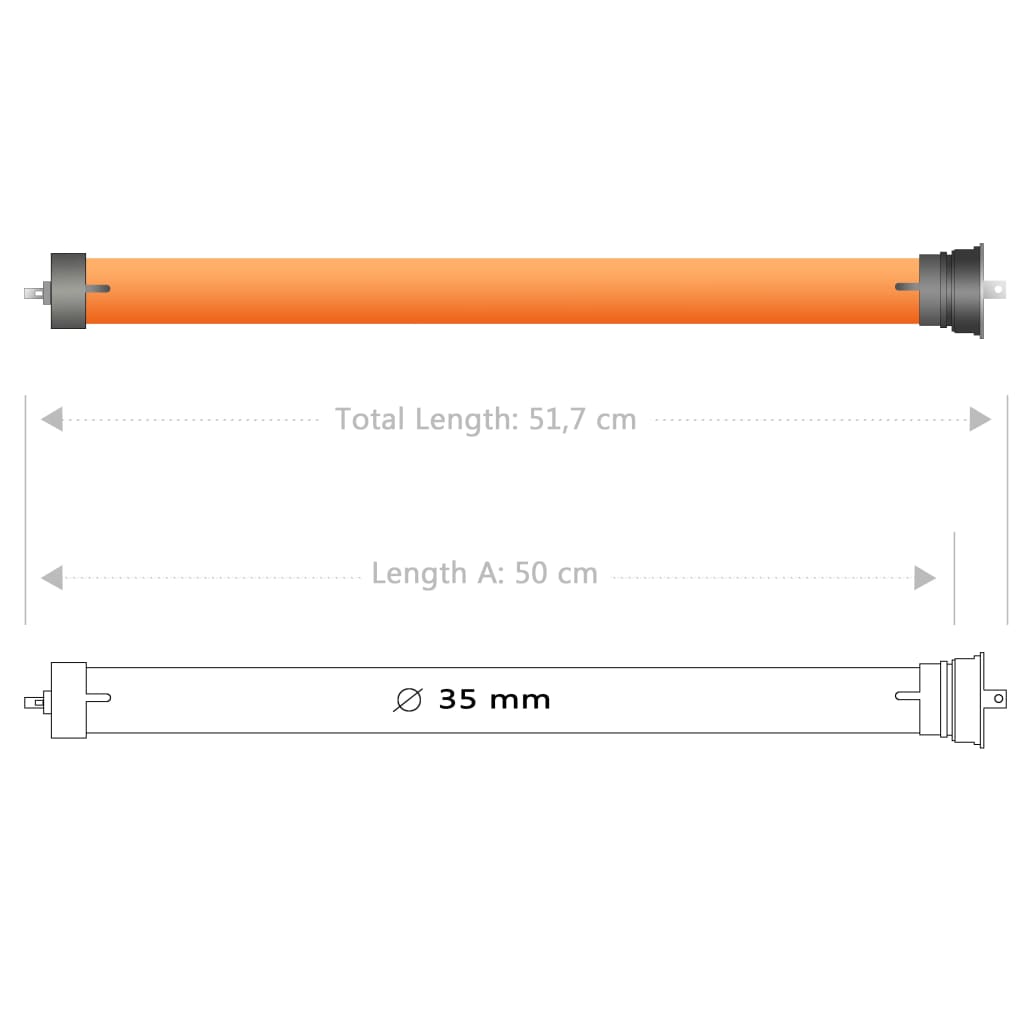 vidaXL 5 db csőmotor 10 Nm