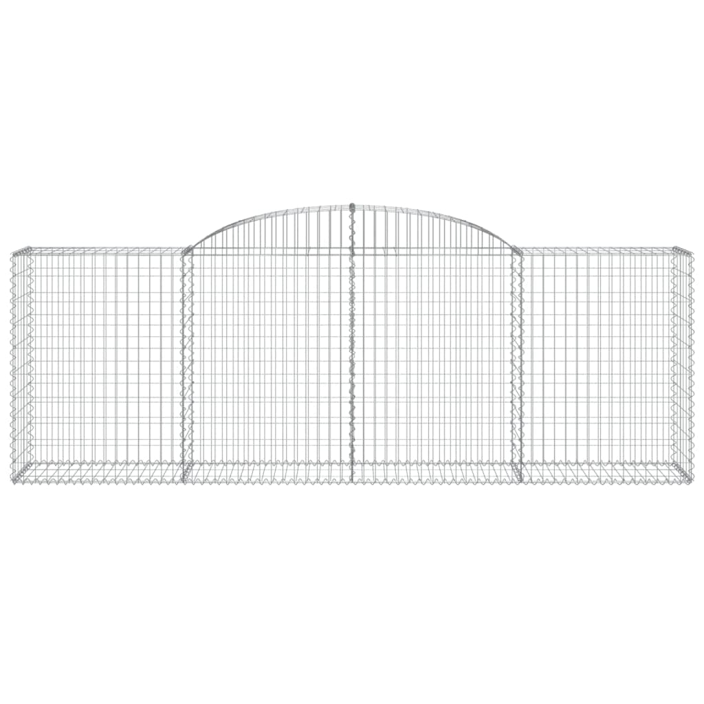 vidaXL 12 db íves horganyzott vas gabion kosár 300 x 50 x 100/120 cm