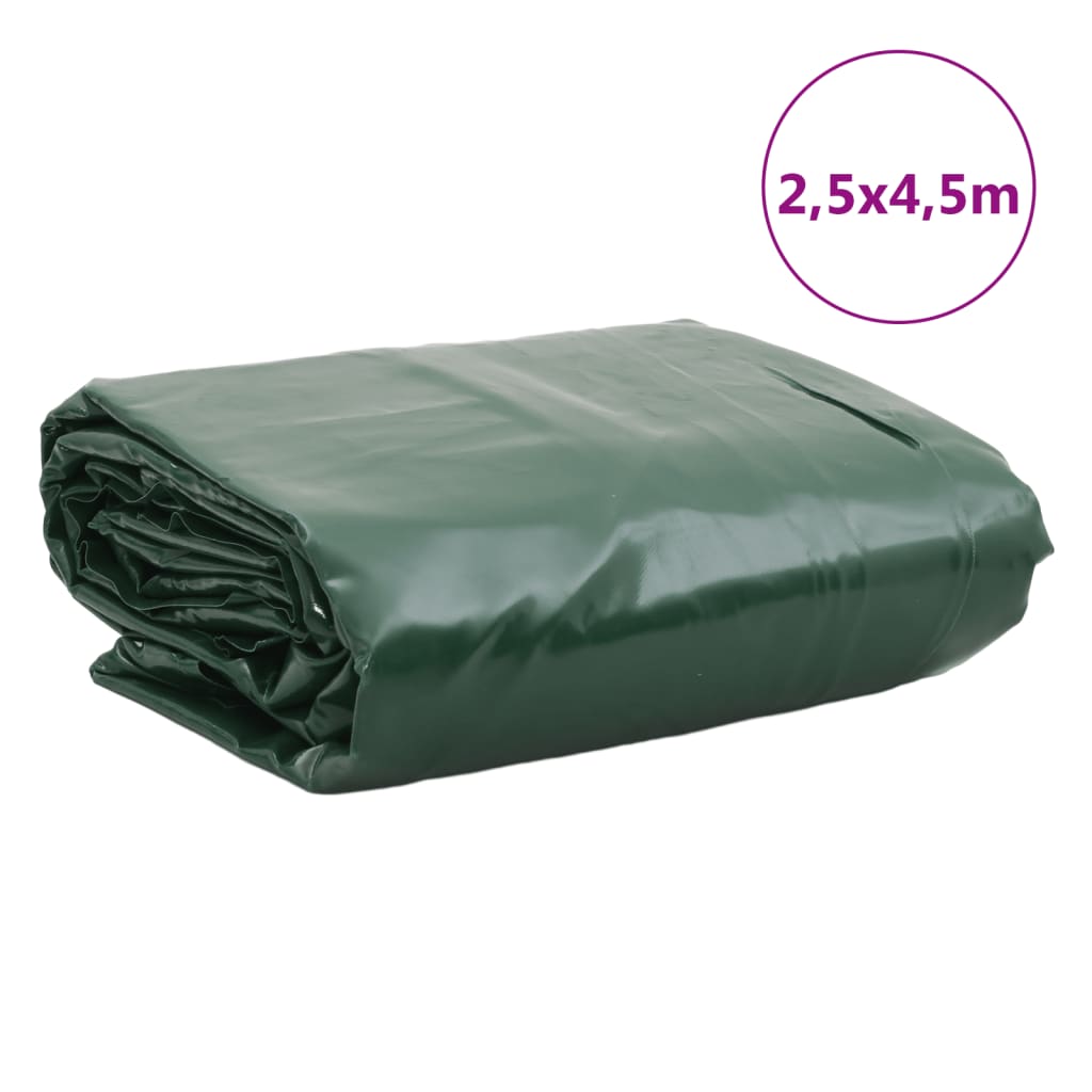 vidaXL zöld ponyva 2,5 x 4,5 m 650 g/m²