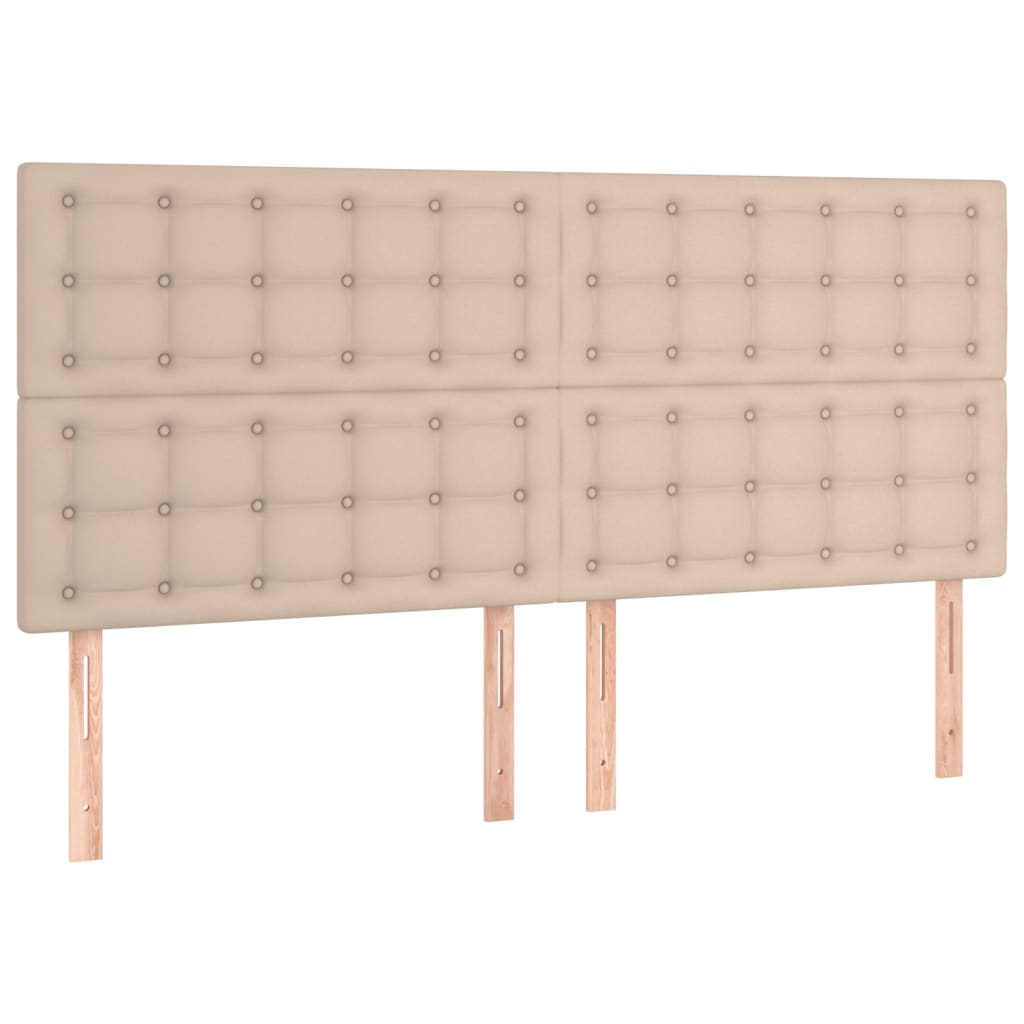 vidaXL 4 db cappuccino színű műbőr fejtámla 90 x 5 x 78/88 cm