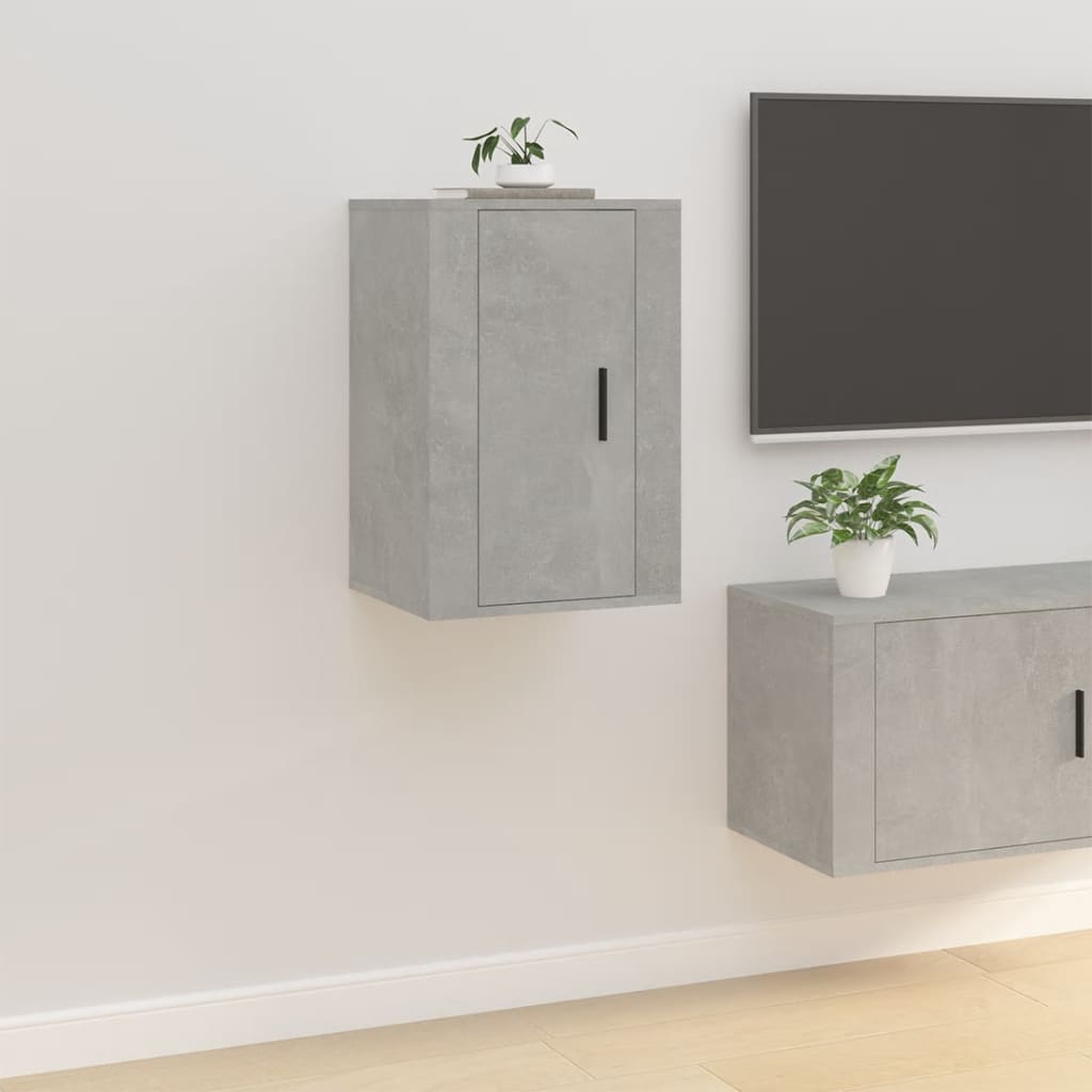 vidaXL 2 db betonszürke fali TV-szekrény 40x34,5x60 cm