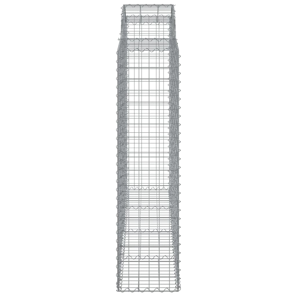 vidaXL 9 db íves horganyzott vas gabion kosár 200x50x160/180 cm