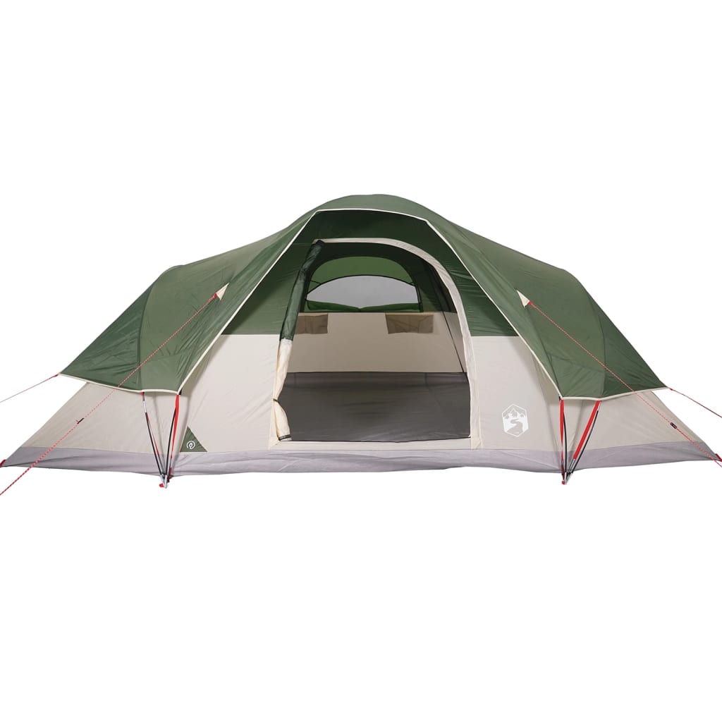 vidaXL 9 személyes zöld vízálló kupolás családi sátor