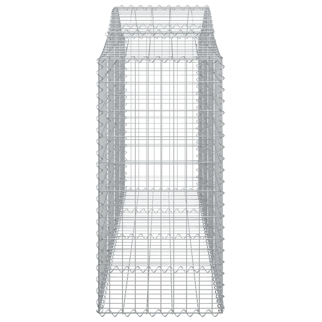 vidaXL 5 db íves horganyzott vas gabion kosár 200 x 50 x 100/120 cm