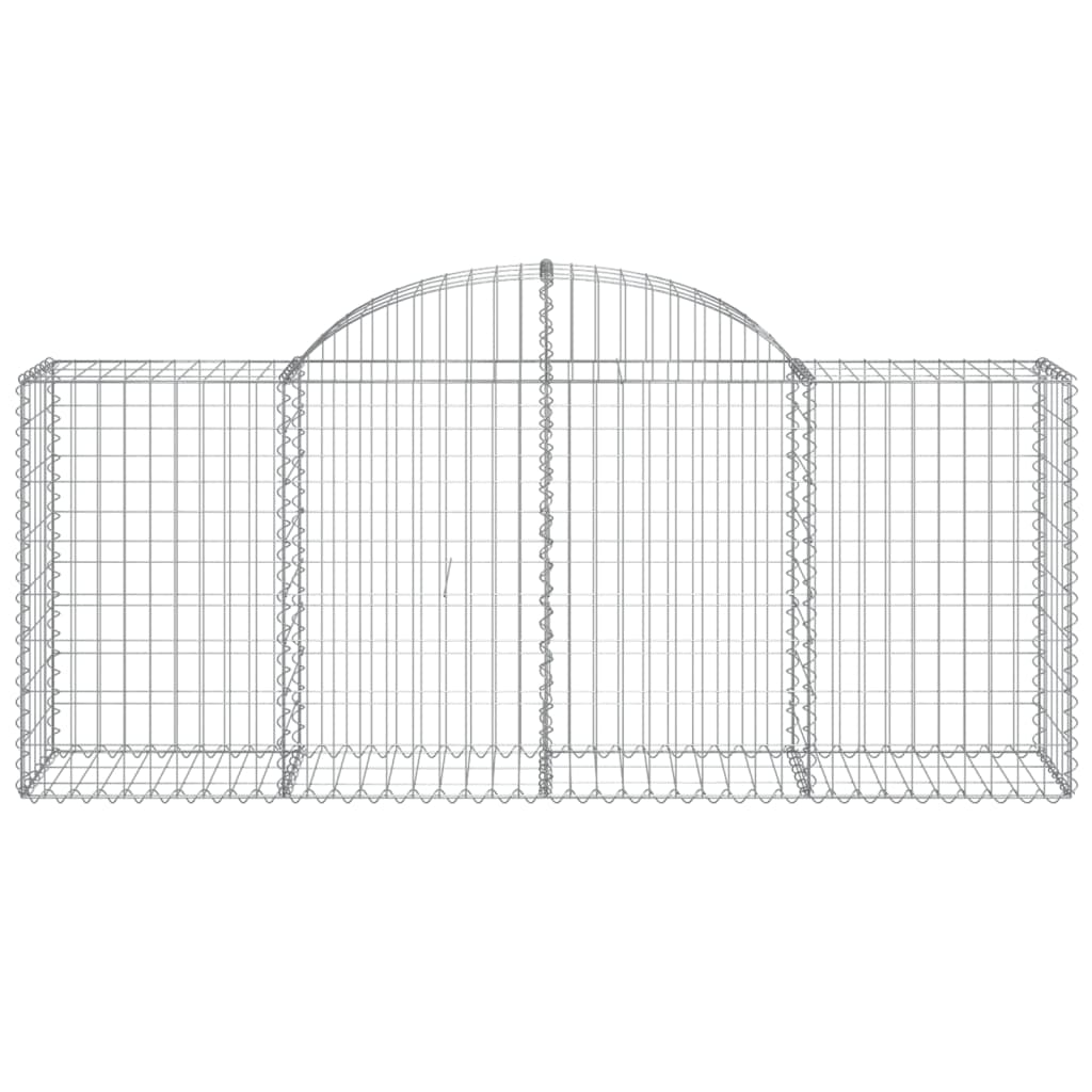 vidaXL 40 db íves horganyzott vas gabion kosár 200x50x80/100 cm