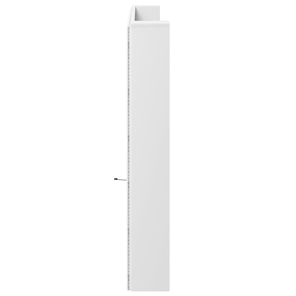vidaXL fehér áthidalószekrény LED-világítással 220 x 16,5 x 103,5 cm