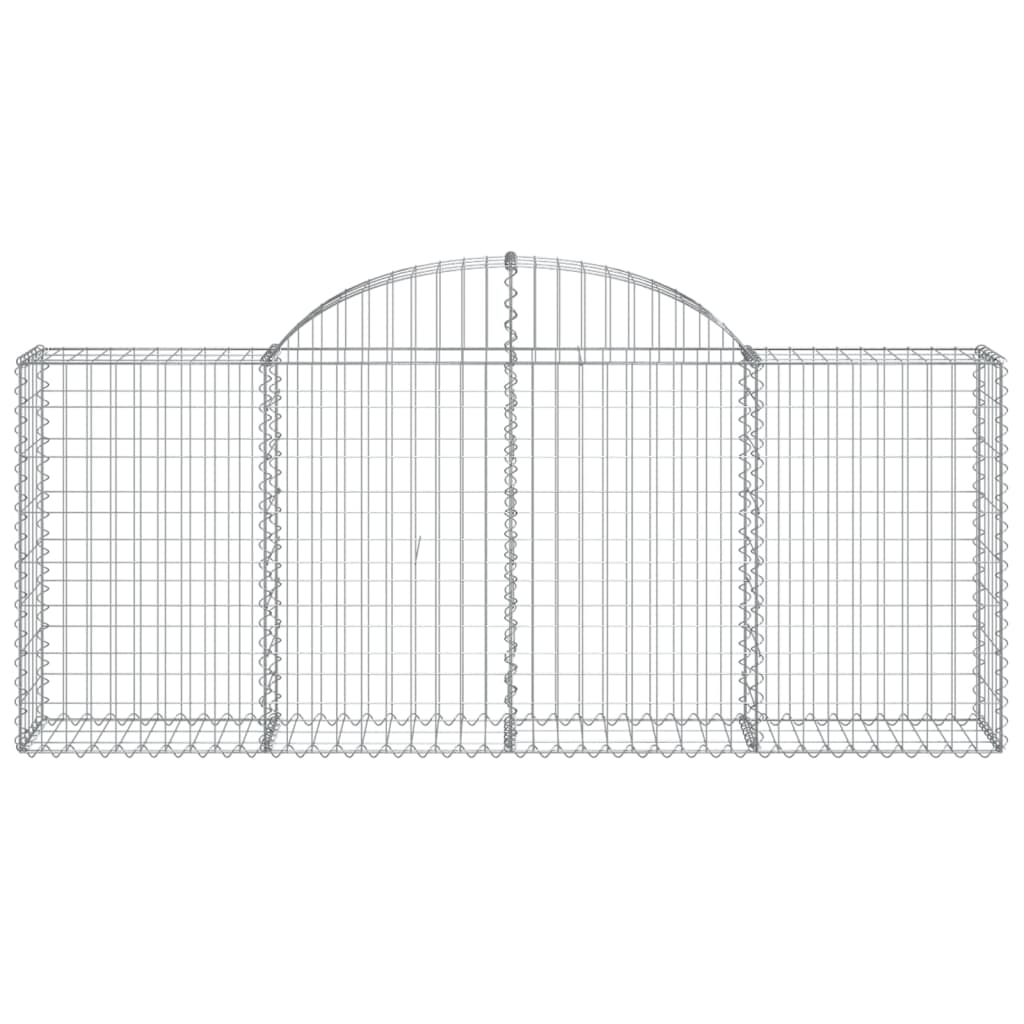 vidaXL 14 db íves horganyzott vas gabion kosár 200x30x80/100 cm