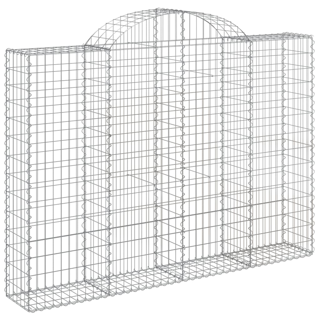 vidaXL 25 db íves horganyzott vas gabion kosár 200x30x140/160 cm