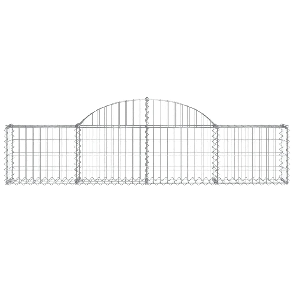 vidaXL 12 db íves horganyzott vas gabion kosár 200x30x40/60 cm