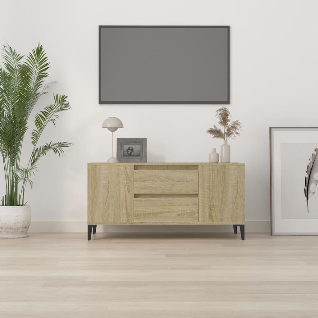 vidaXL sonoma tölgy színű szerelt fa fali TV-szekrény 102x44,5x50 cm