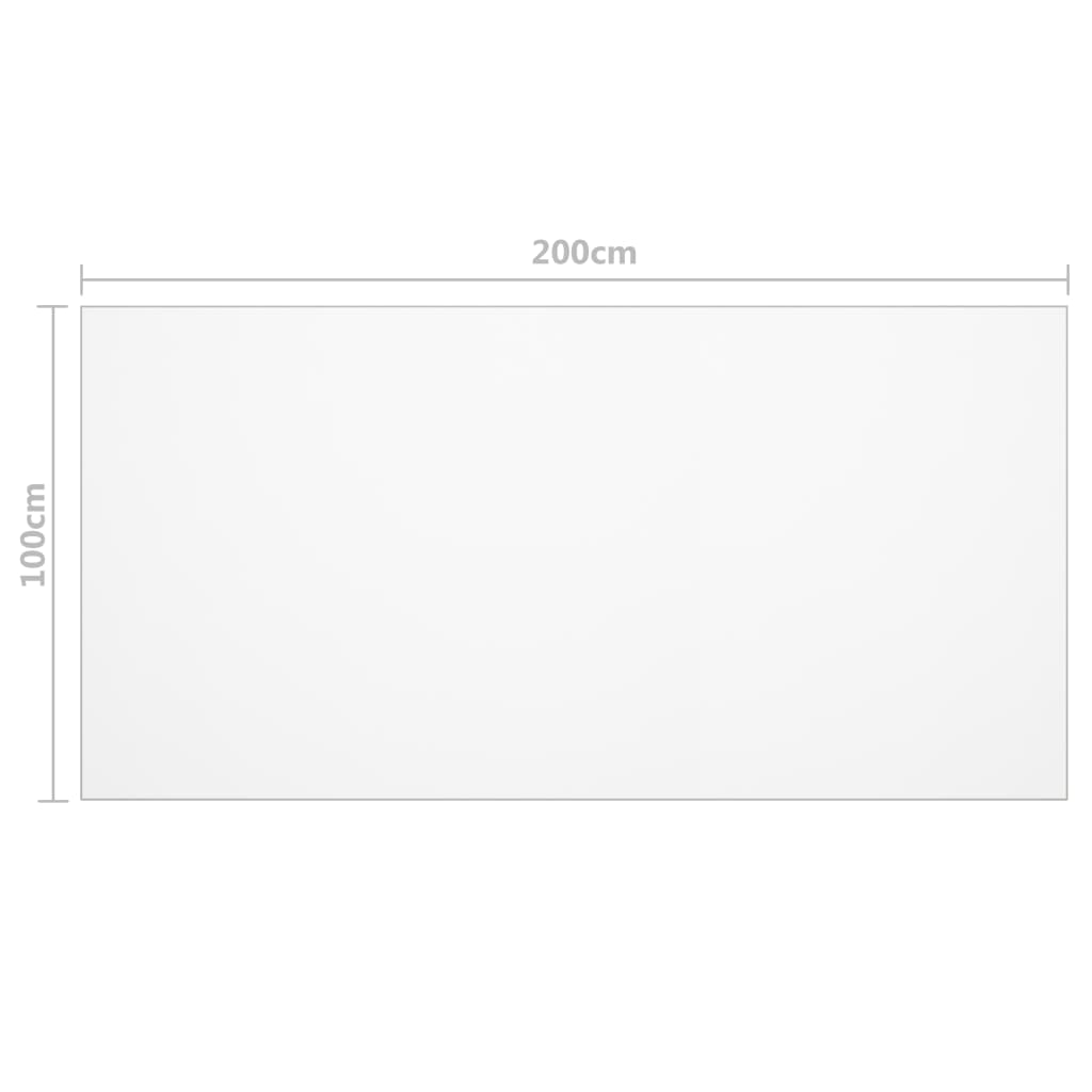 vidaXL átlátszó PVC védőabrosz 200x100 cm 2 mm