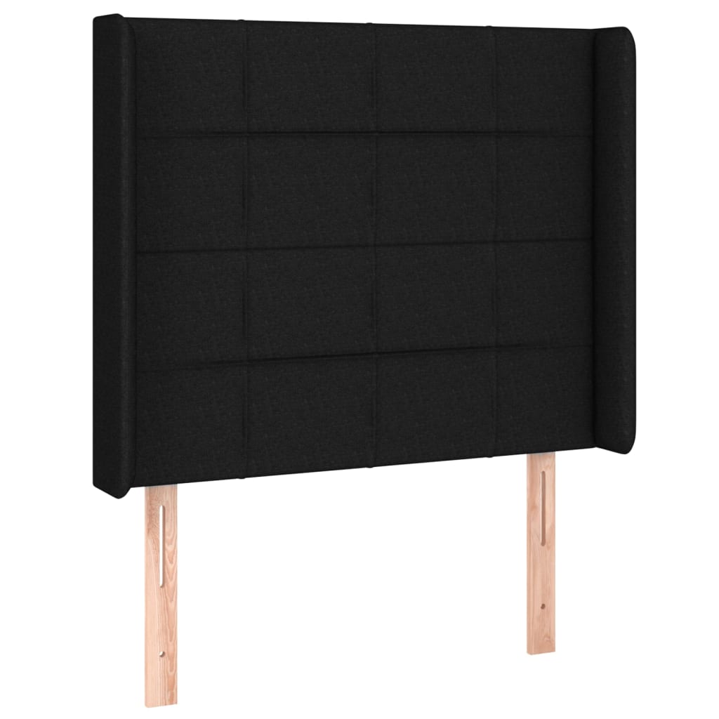 vidaXL fekete szövet LED-es fejtámla 103x16x118/128 cm