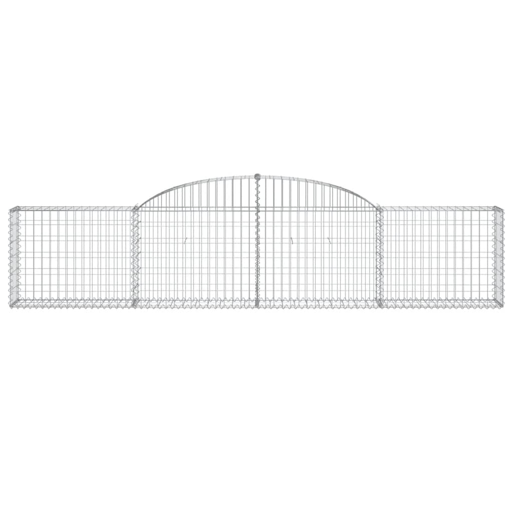 vidaXL 20 db íves horganyzott vas gabion kosár 300x30x60/80 cm