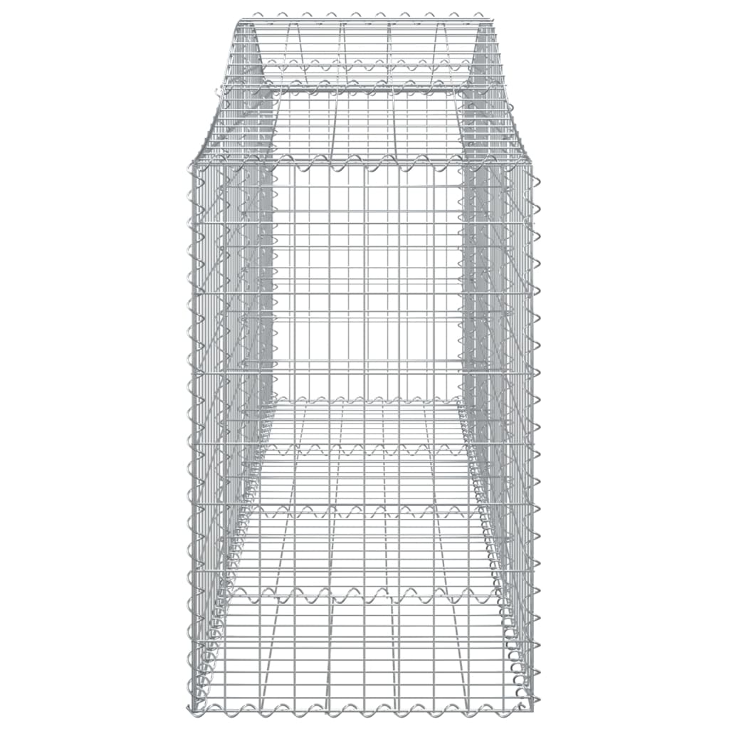 vidaXL 12 db íves horganyzott vas gabion kosár 200x50x80/100 cm