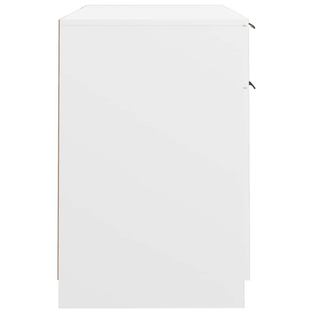 vidaXL fehér szerelt fa íróasztal szekrénnyel