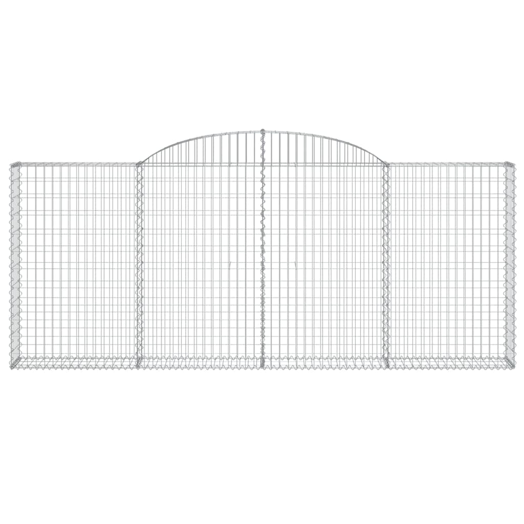 vidaXL 25 db íves horganyzott vas gabion kosár 300x30x120/140 cm