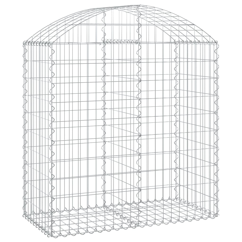 vidaXL íves horganyzott vas gabion kosár 100x50x100/120 cm