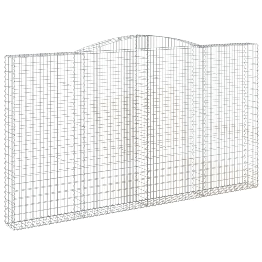 vidaXL íves horganyzott vas gabion kosár 400x30x220/240 cm