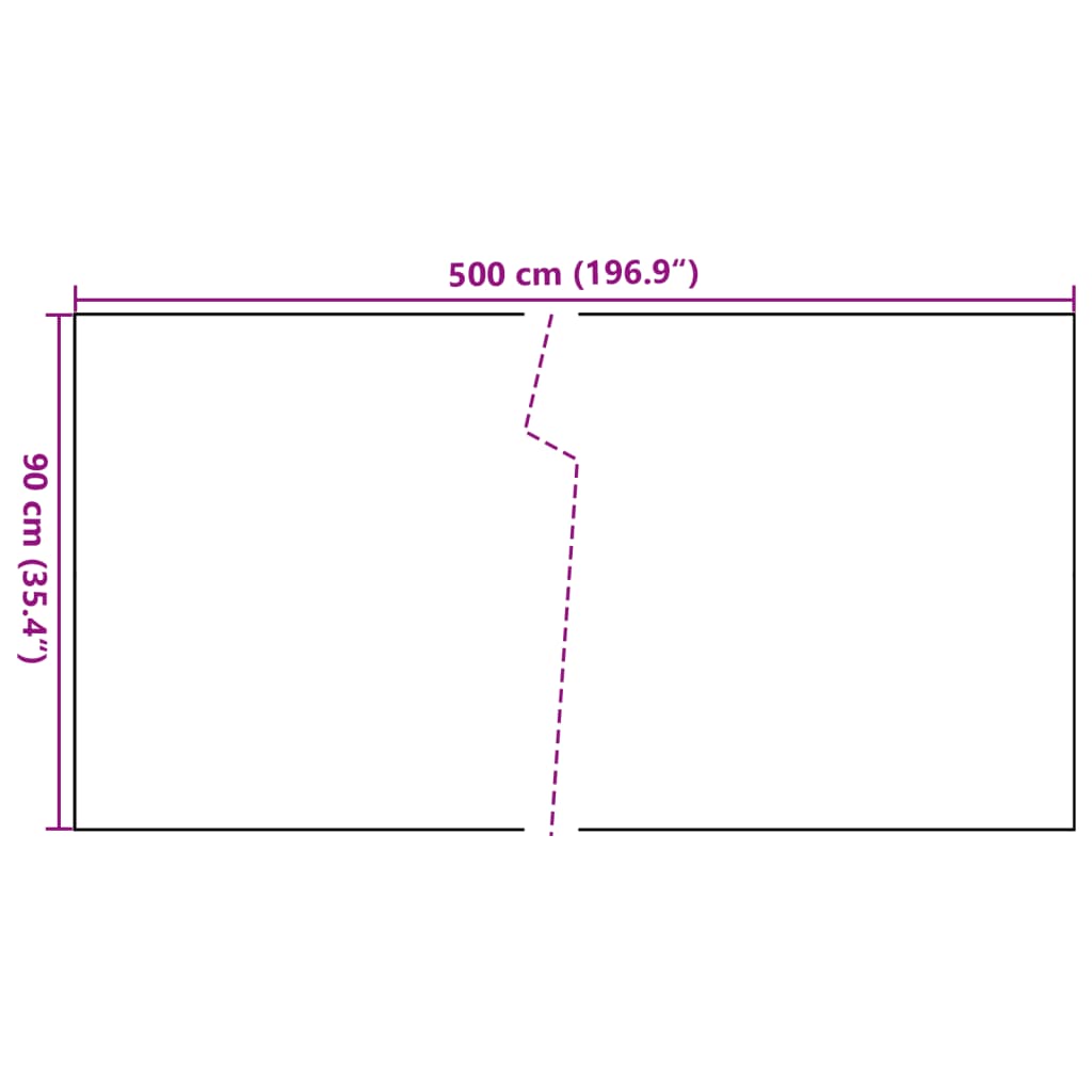 vidaXL fehér polyrattan erkélyparaván 500x90 cm