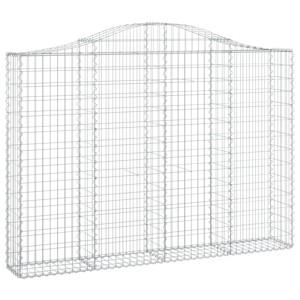 vidaXL 20 db íves horganyzott vas gabion kosár 200x30x140/160 cm