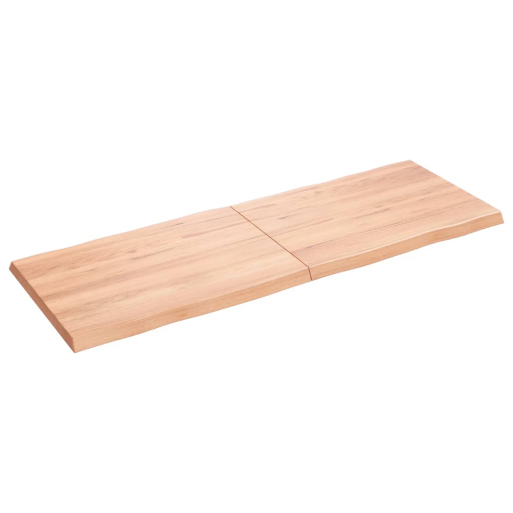 vidaXL világosbarna kezelt tömör asztallap 140x50x(2-4) cm