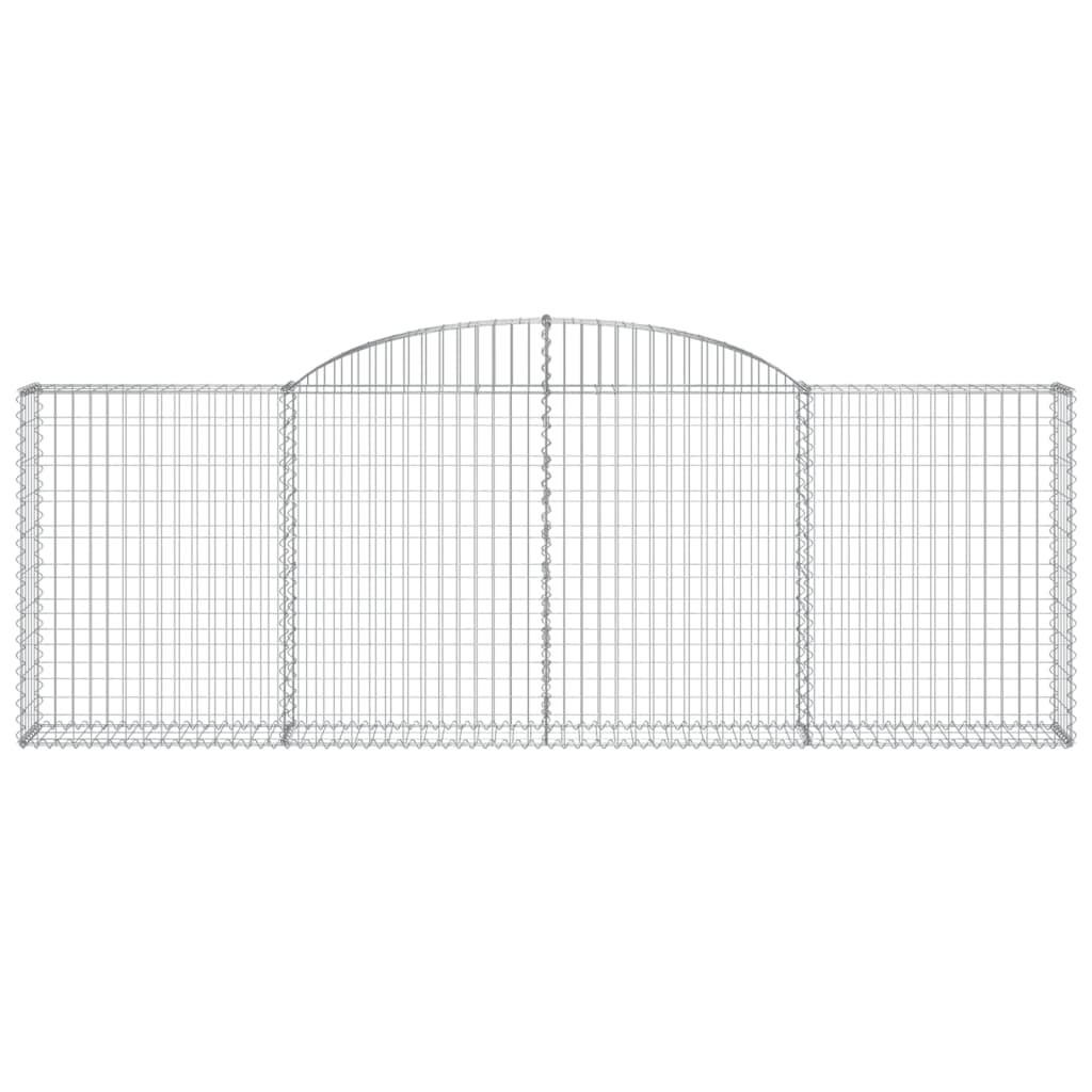 vidaXL 13 db íves horganyzott vas gabion kosár 300 x 30 x 100/120 cm