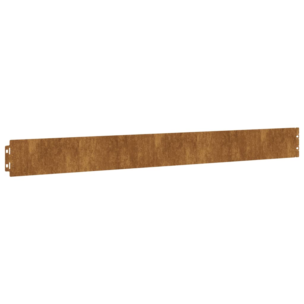 vidaXL 50 db rugalmas corten acél gyepszegély 10 x 103 cm