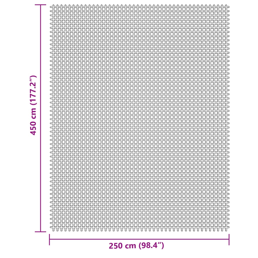 vidaXL krémszínű kempingszőnyeg 4,5 x 2,5 m