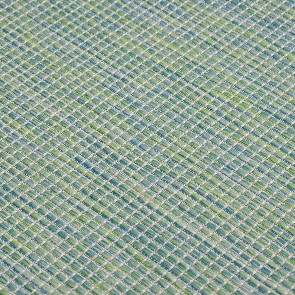 vidaXL türkizkék lapos szövésű kültéri szőnyeg 140 x 200 cm