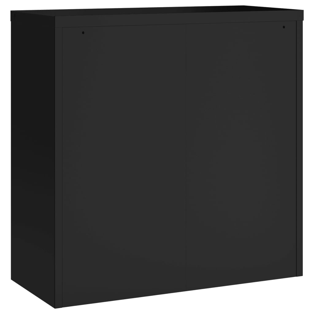 vidaXL fekete acél irattartó szekrény 90x40x90 cm