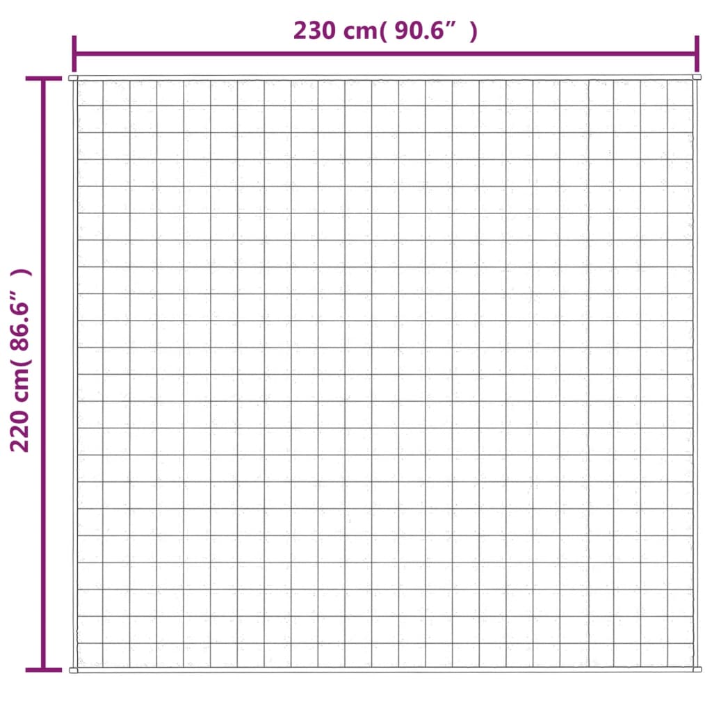 vidaXL kék szövet súlyozott takaró 220 x 230 cm 11 kg