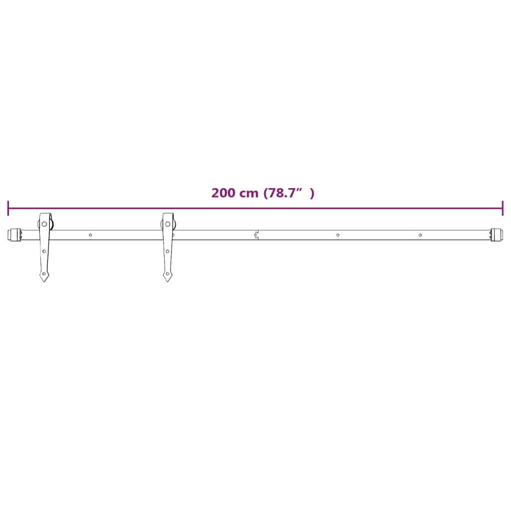 vidaXL tömör fenyőfa tolóajtó fémszerelék-szettel 70 x 210 cm