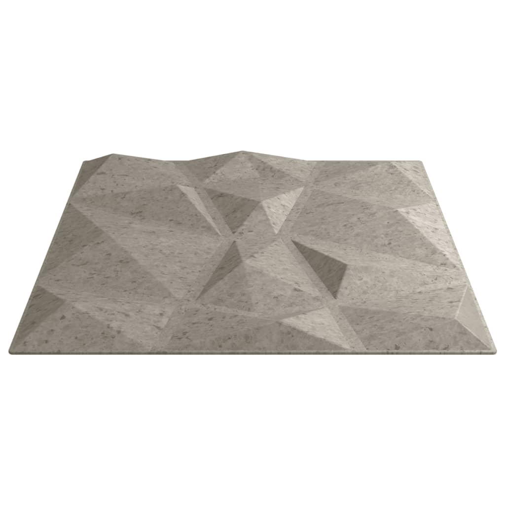 vidaXL 48 db betonszürke XPS gyémántmintás fali panel 50 x 50 cm 12 m²