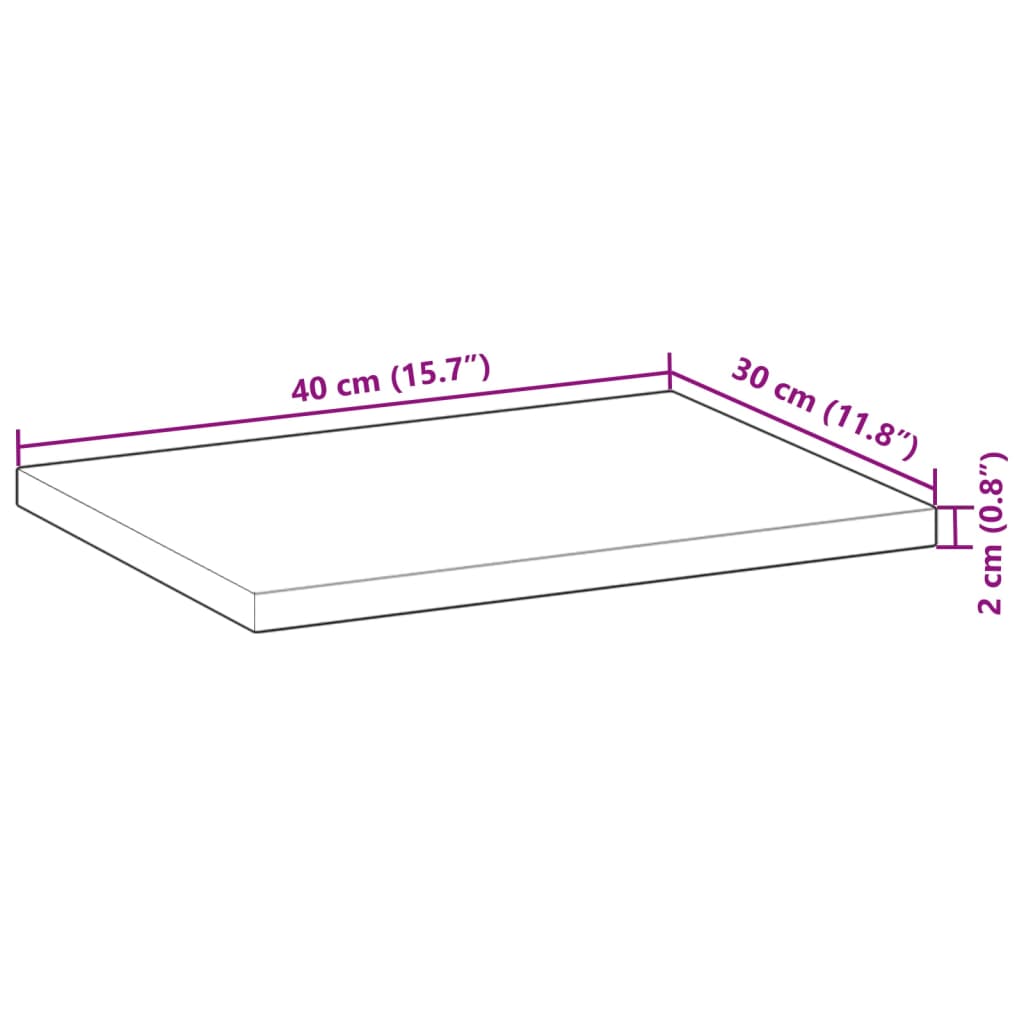 vidaXL 4 db olajbevonatú tömör akácfa függőpolc 40 x 30 x 2 cm