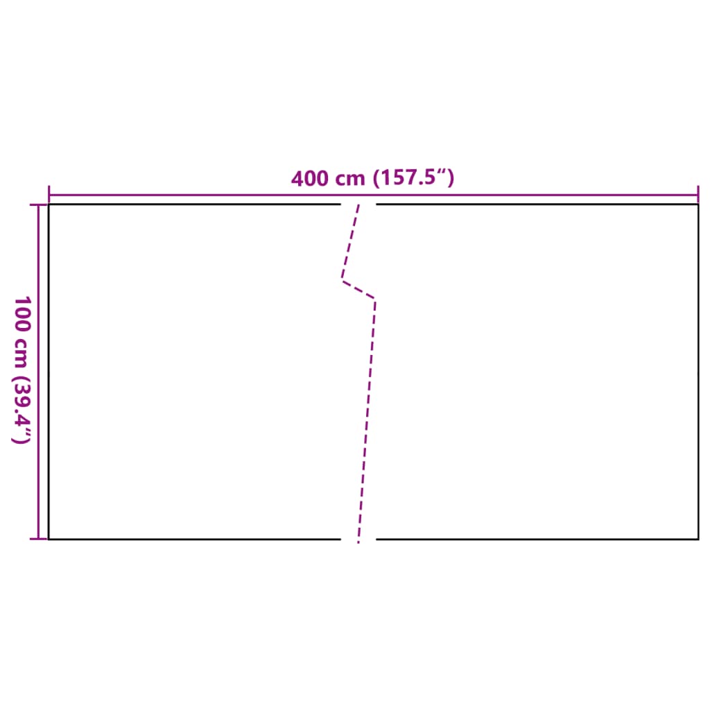 vidaXL barna és fekete polyrattan erkélyparaván 400x100 cm