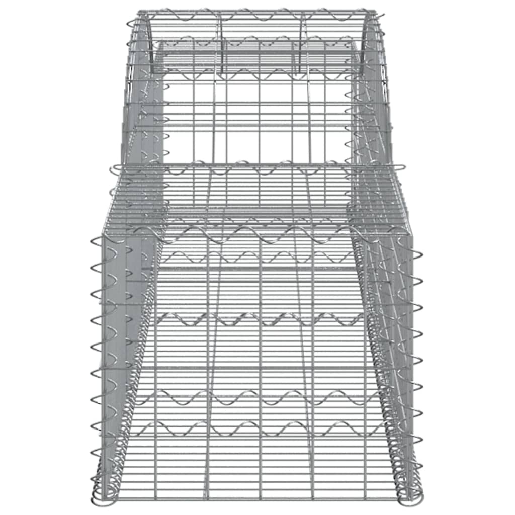 vidaXL 20 db íves horganyzott vas gabion kosár 300x50x40/60 cm